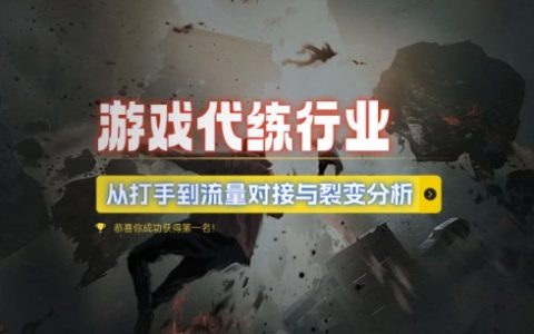 游戲代練業務解析：從游戲打手到流量對接與裂變推廣