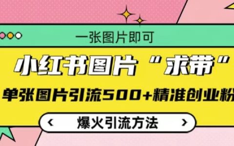 小紅書單圖引流技巧大公開，一張圖片帶來500+精準(zhǔn)粉絲【實戰(zhàn)分享】