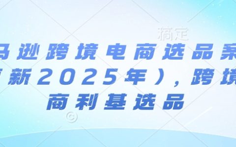 2025年亞馬遜跨境電商選品案例分析，聚焦利基市場精準選品策略