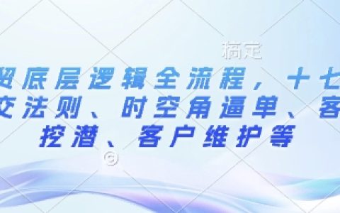 外貿業務全流程解析：十七步成交法則、時空角逼單技巧、客戶挖潛與維護策略