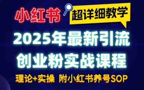 2025年最新小紅書引流技巧實戰培訓 小白輕松入門 月收入破萬 附詳盡小紅書賬號養號流程 SOP教程