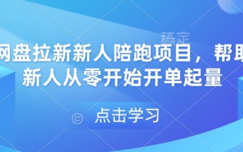 網盤推廣新人扶持計劃，手把手指導從零開始快速盈利（附全程陪跑教程）