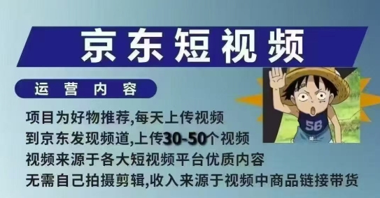 京東短視頻帶貨課，無需自己拍攝剪輯，保姆式教學，兩天快速上手