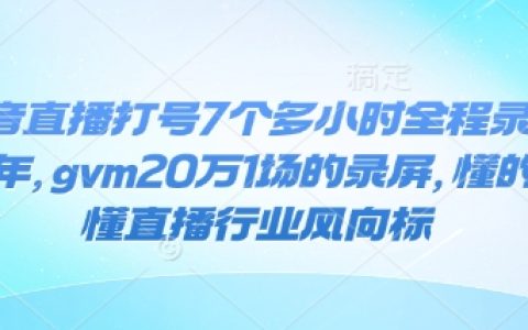 2024年抖音直播帶貨實(shí)錄：7小時GMV破20萬的全方位操作指南