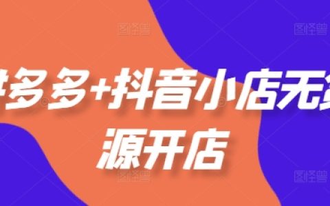 拼多多與抖音小店無貨源開店全攻略：涵蓋選品、運營、基礎技巧、付費推廣及爆款案例分析(2025年1月更新)