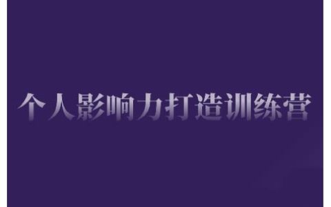 個人IP打造實戰營：從0到1掌握公域引流、私域運營、產品定位，實現影響力變現！