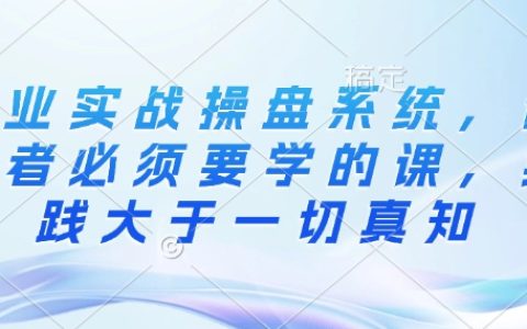 創(chuàng)業(yè)者必備實(shí)戰(zhàn)指南：手把手教你搭建高效創(chuàng)業(yè)操盤系統(tǒng)