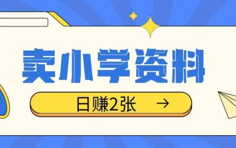 揭秘：簡單操作賣小學學習資料，冷門項目每天堅持也能輕松實現日收入數百元