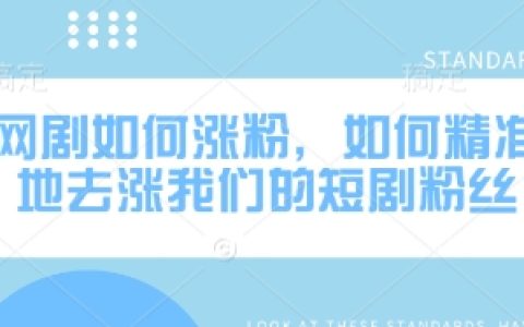 網(wǎng)劇漲粉秘籍：如何高效提升短劇粉絲數(shù)量？精準(zhǔn)漲粉實(shí)戰(zhàn)技巧分享