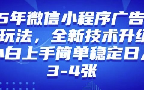 2025年微信小程序最新運營技巧，純小白也能輕松上手，實現穩定日收入，全新技術全面升級【全方位揭秘】