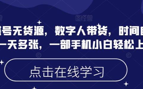 蝴蝶號無貨源帶貨攻略：數字人助力時間自由，日入多單輕松上手，手機操作小白也能快速入門