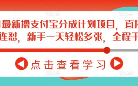 2月更新支付寶分成計劃攻略，新手輕松上手日賺多單，詳細教程全程分享