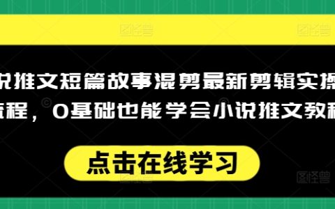 新手零基礎小說推文教程，全流程實操教學助你日入多單，混剪故事編輯技巧全解析