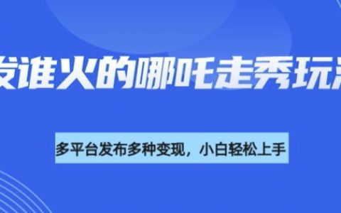 使用DeepSeek打造爆款誰發誰火的哪吒2角色走秀視頻，多平臺發布實現多元變現策略
