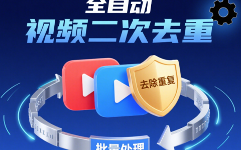 全自動(dòng)批量視頻二次去重處理工具，支持視頻無水印解析下載和批量剪輯