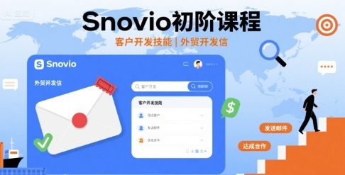 Snovio初階課程，客戶開發(fā)技能，外貿(mào)開發(fā)信
