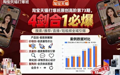 淘寶天貓打爆班原創高階第73期，4劍合1必爆