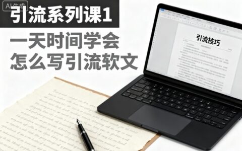 引流系列課1，一天時間學會怎么寫引流軟文