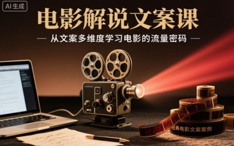 電影解說文案課，從文案多維度學(xué)習(xí)電影的流量密碼