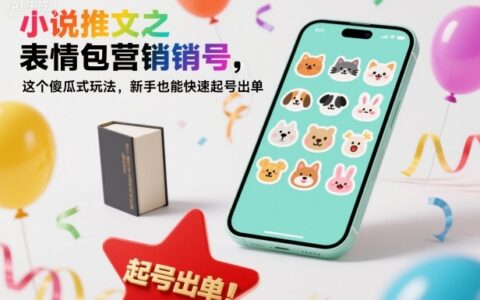 小說推文之表情包營銷號，這個(gè)傻瓜式玩法，新手也能快速起號出單