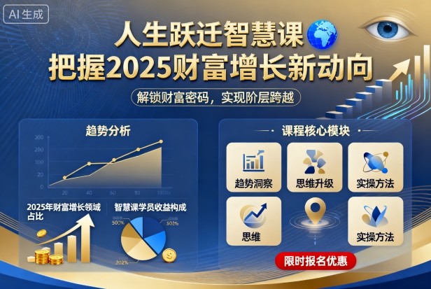 人生躍遷智慧課,把據2025財富增長新動向