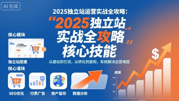 2025獨立站運營實戰(zhàn)全攻略,一站式掌握獨立站運營核心技能