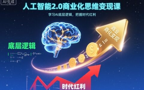 人工智能2.0商業化思維變現課，學習AI底層邏輯，把握時代紅利