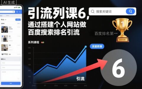 引流系列課6，通過搭建個人網(wǎng)站做百度搜索排名引流