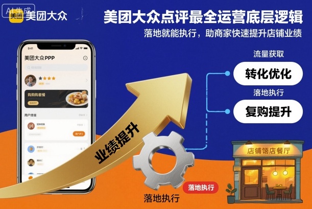 美團大眾點評最全運營底層邏輯，落地就能執行，助商家快速提升店鋪業績