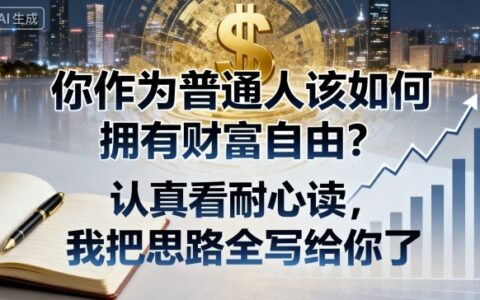 付費文章：你作為普通人該如何擁有財富自由？認真看耐心讀，我把思路全寫給你了