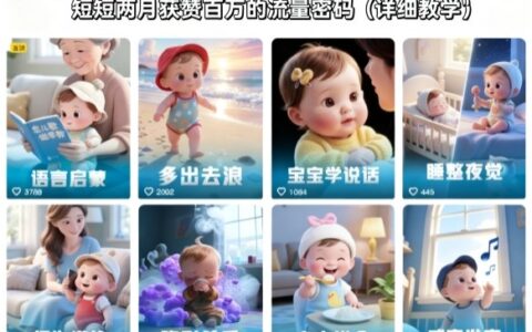 爆火！AI制作寶寶第一視角科學育兒小知識視頻，短短兩月獲贊百萬的流量密碼（詳細教學）