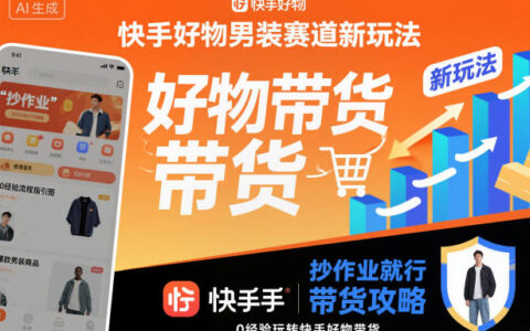 快手好物男裝賽道新玩法，抄作業就行，0經驗玩轉快手好物帶貨