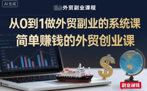 從0到1做外貿(mào)副業(yè)的系統(tǒng)課，簡(jiǎn)單賺錢的外貿(mào)創(chuàng)業(yè)課