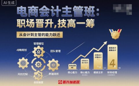 電商會(huì)計(jì)主管班，職場(chǎng)晉升，技高一籌
