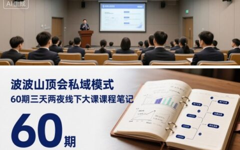 波波山頂會私域模式60期三天兩夜線下大課課程筆記（文檔）