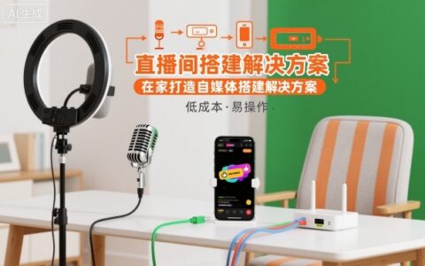直播間搭建解決方案，在家打造自媒體搭建解決方案