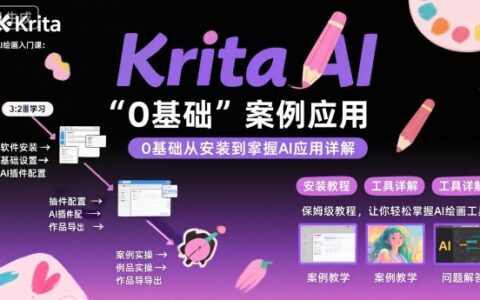 Krita AI繪畫入門課，0基礎(chǔ)從安裝到案例應(yīng)用krita AI使用詳解