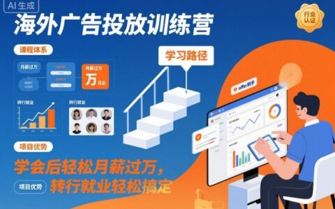 海外廣告投放訓練營，學會后輕松月薪過萬，轉(zhuǎn)行就業(yè)輕松搞定