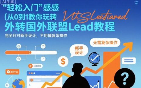 國外聯盟賺美刀項目，從0到1教你玩轉國外聯盟Lead教程，純新手可操作性100%