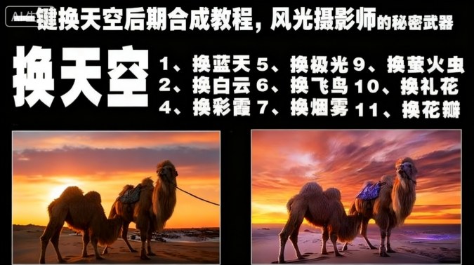 一鍵換天空后期合成教程，風(fēng)光攝影師的秘密武器