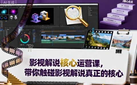 影視解說核心運營課，帶你觸碰影視解說真正的核心