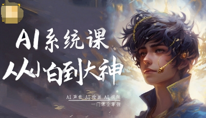 AI系統(tǒng)課程，從小白到大神系統(tǒng)學(xué)AI，AI聲音-AI繪畫-AI視頻一門課全掌握