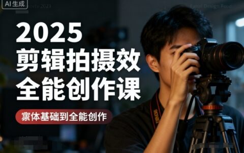 2025剪輯拍攝特效全能創作課，零基礎到全能創作