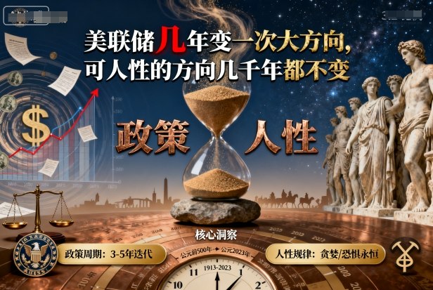 付費文章:美聯儲幾年變一次大方向,可人性的方向幾千年都不變