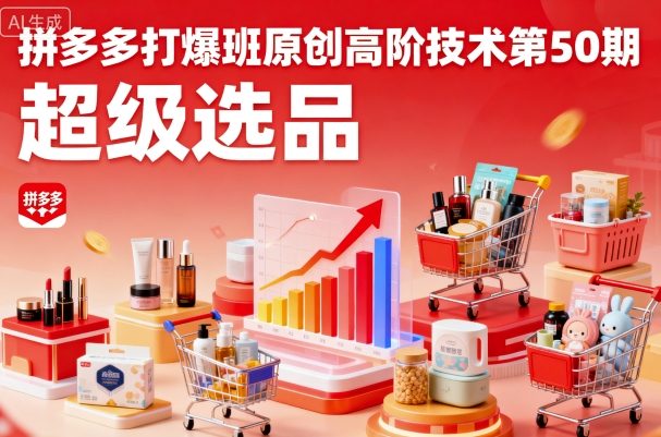 拼多多打爆班原創高階技術第50期，超級選品