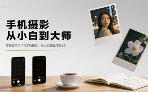 手機攝影從小白到大師，零基礎帶你學習手機攝影，拍出朋友圈點贊大片