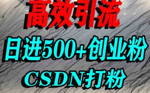 怎么打創業粉？CSDN又一個你不知道的打粉引流神秘平臺，單人日引500+精準流量