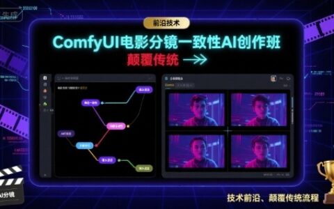 ComfyUI電影分鏡一致性AI創作班，前沿技術，顛覆傳統