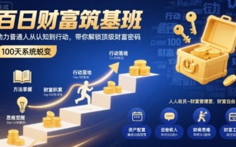 百日財(cái)富筑基班，助力普通人從認(rèn)知到行動(dòng)，帶你解鎖頂級(jí)財(cái)富密碼