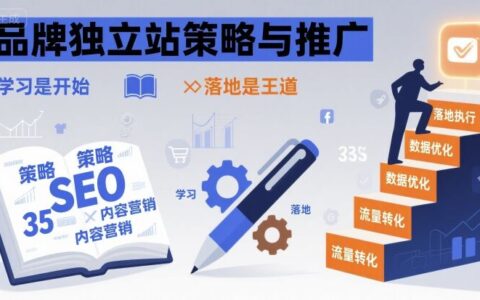品牌獨立站策略與推廣，學習是開始，落地是王道